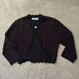 Grace Karin Black Cropped Cardigan 3/4 sleeves NWOT